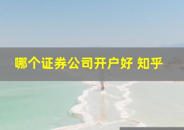 哪个证券公司开户好 知乎